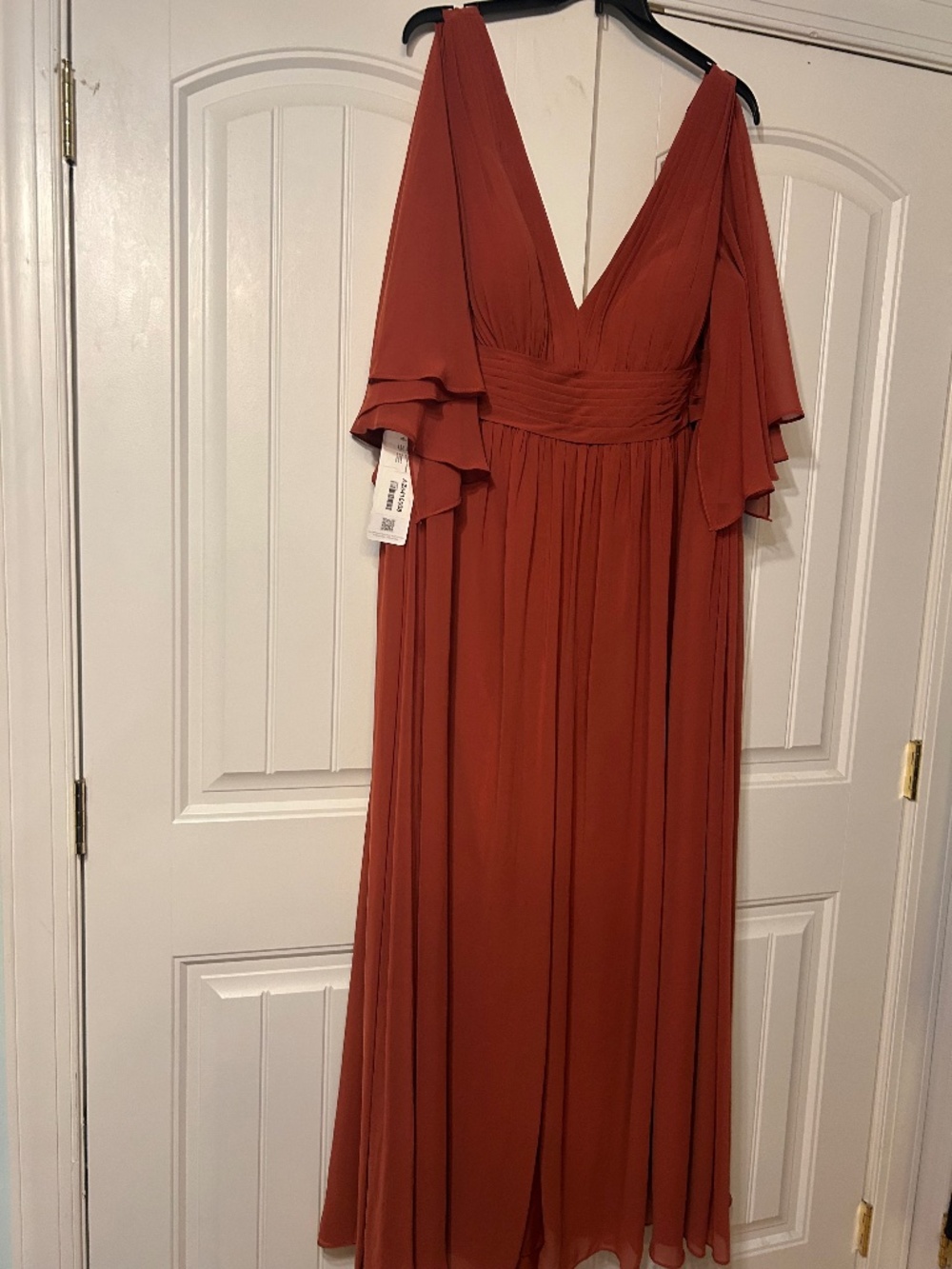 Azazie Temeka Terracotta Bridesmaid Dress A22 NWT Flowy Formal